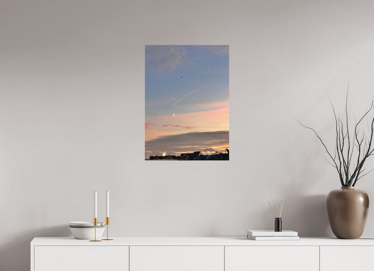 50 x 68.6 cm, Photo Print - Fuji Crystal - Archive Silk Crescent Moon Sunset