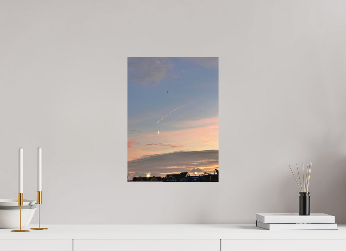 30 x 41.2 cm, Photo Print - Fuji Crystal - Archive Silk Crescent Moon Sunset