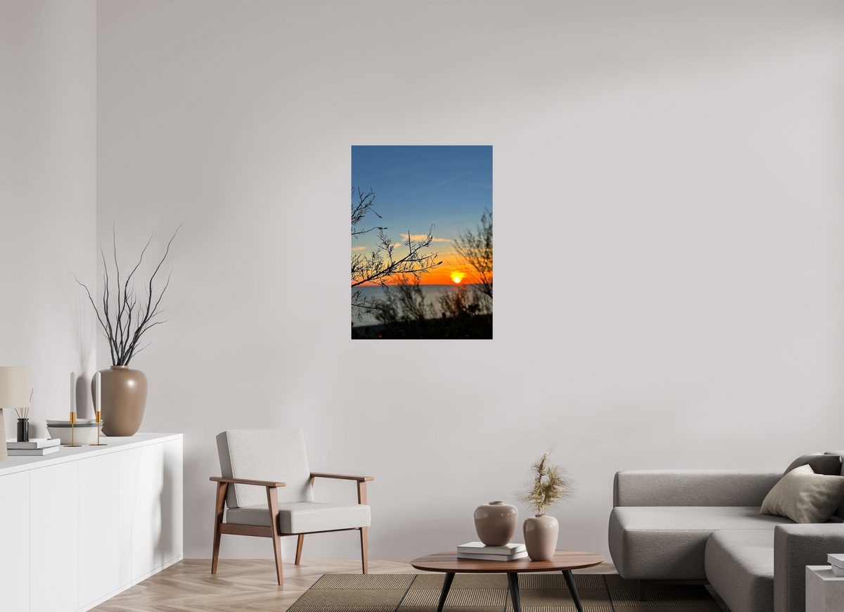 70 x 96.1 cm, Fine Art Print, Silk Fiery Copper Skies
