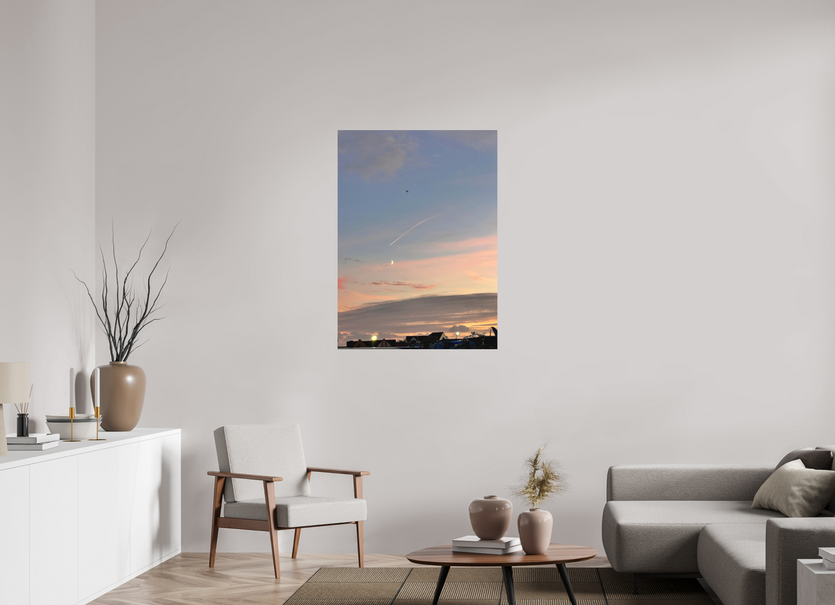 80 x 109.8 cm, Photo Print - Fuji Crystal - Archive Silk Crescent Moon Sunset